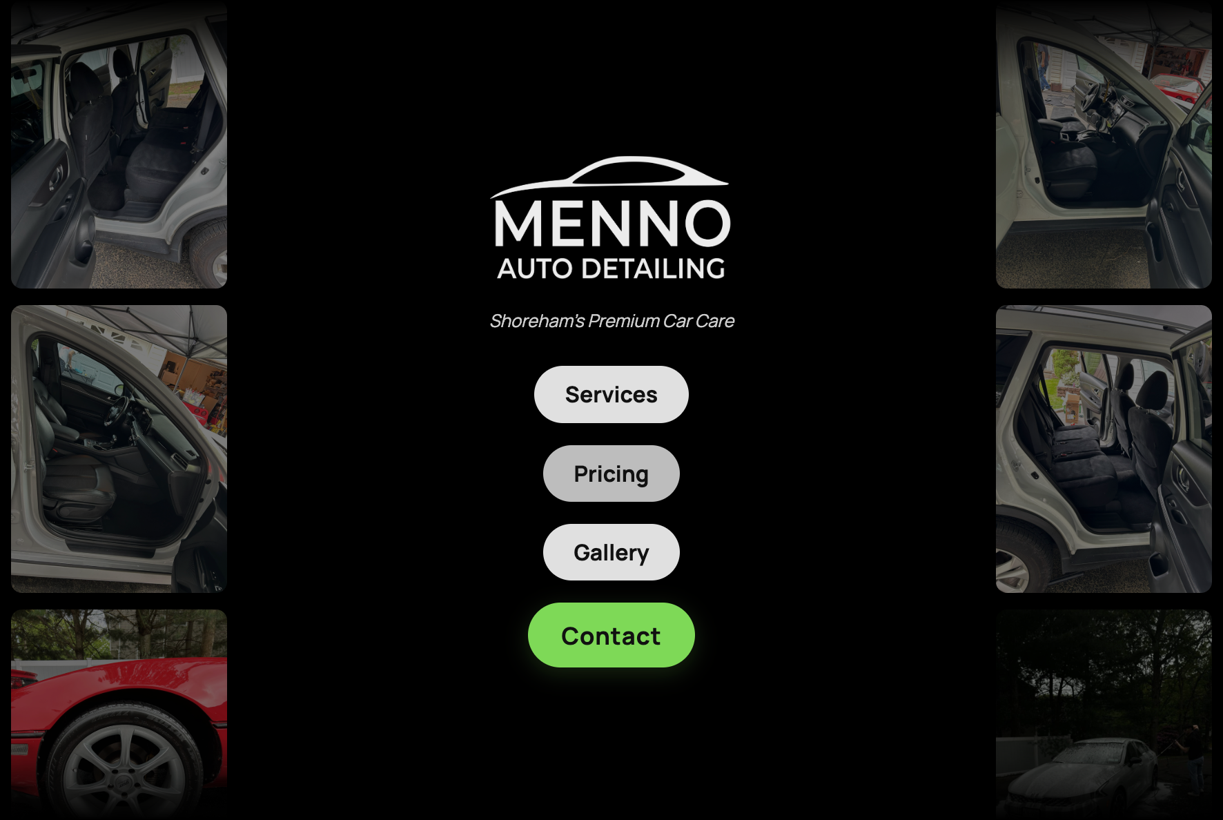 Menno Auto Detailing Website Screenshot